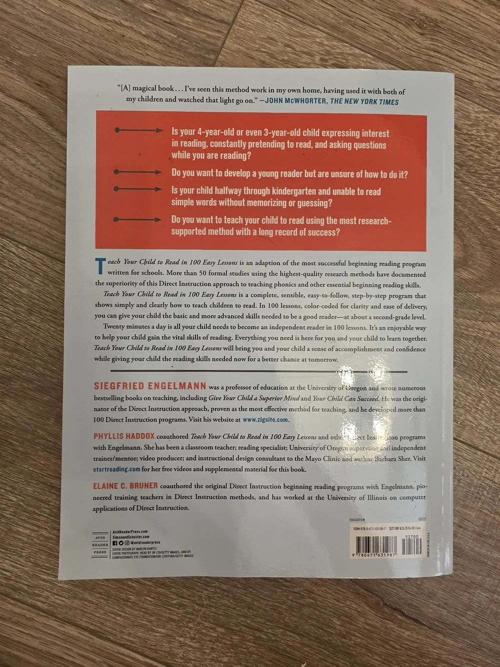 Teach Your Child to Read in 100 Easy Lessons By Siegfried Engelmann, Phyllis Had